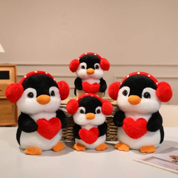 Love Penguin Plush Toy – Soft Stuffed Animal with Heart for Valentine’s Day