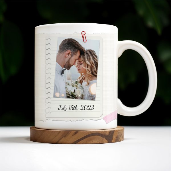 Love Reminder With Heart and Photo Frame - Personalized Custom Coffee Mug - CPL149_MG