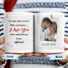 Love Reminder With Heart and Photo Frame - Personalized Custom Coffee Mug - CPL149_MG