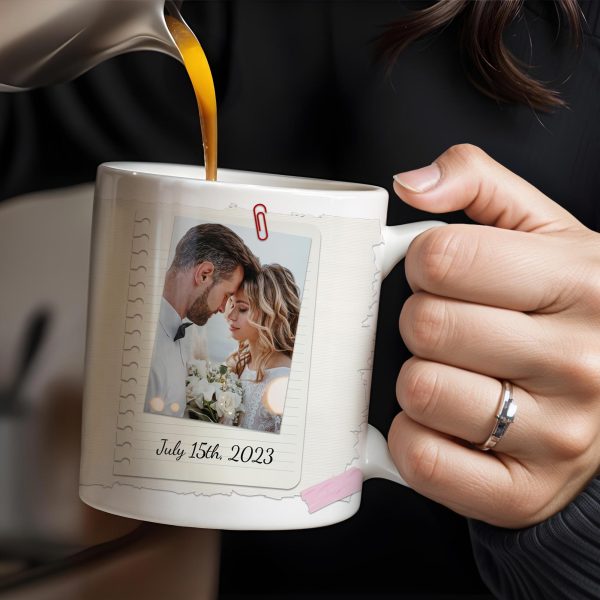 Love Reminder With Heart and Photo Frame - Personalized Custom Coffee Mug - CPL149_MG