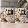 Love Sewing Stained Glass - Personalized White Edge-to-Edge Mug - Gift For Her HH01