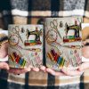 Love Sewing Stained Glass - Personalized White Edge-to-Edge Mug - Gift For Her HH01