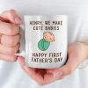 Love, Snuggles And Memories - Family Personalized Custom Mug - Father's Day, Baby Shower Gift, Gift For First Dad, Baby Kids, Newborn Baby