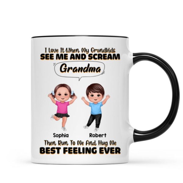 Love When My Grandkids Scream Grandma Personalized Mug