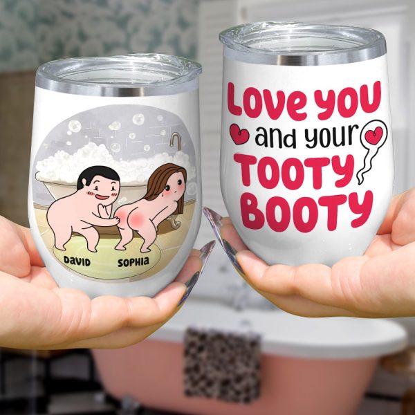 Love You And Your Tooty Booty-Gift For Couple-Personalized Coffee Mug-Funny Couple