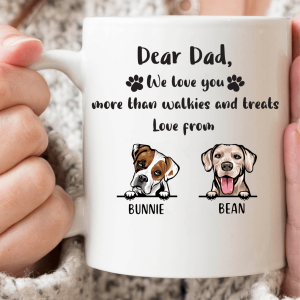 Love You More Than Walkies And Treats Dog Coffee Mug