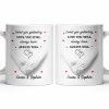 Loved You Yesterday, Love You Still, Hearts And Holding Hands - Personalized Custom Coffee Mug - CPL1151_MG