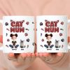 Lovely Cartoon Cat Mama - Personalized 3D Inflated Effect Ceramic Mug - Gift For Cat Lovers | CLP15 NA94