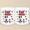 Lovely Cartoon Cat Mama - Personalized 3D Inflated Effect Ceramic Mug - Gift For Cat Lovers | CLP15 NA94