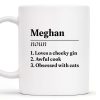 Loves A Cheeky Gin, Awful Cook, Obsessed With Cats Mug - Personalized Custom Coffee Mug - BST132_MG