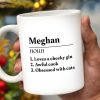 Loves A Cheeky Gin, Awful Cook, Obsessed With Cats Mug - Personalized Custom Coffee Mug - BST132_MG