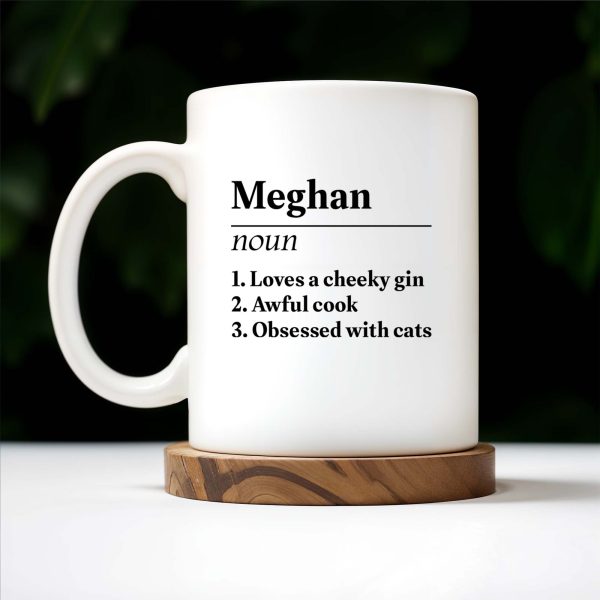 Loves A Cheeky Gin, Awful Cook, Obsessed With Cats Mug - Personalized Custom Coffee Mug - BST132_MG