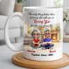 Loving You For The Rest Of My Life, Animated Couple By Fireplace - Personalized Custom Coffee Mug - CPL1266_MG