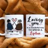 Loving You is A Wonderful Way to Spend A Lifetime, Personalized Couple Mug
