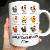 Luckily I've Got A Nice Cock Featuring Diverse Breeds Of Chickens - Personalized Custom Coffee Mug - CPL991_MG