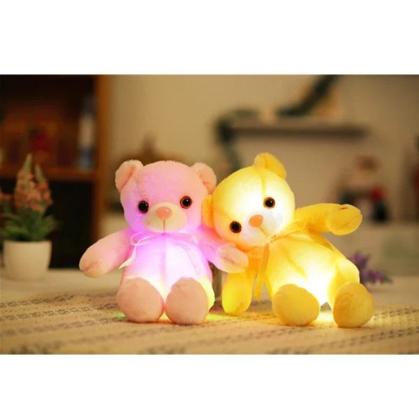 Luminous 30CM Teddy Bear Plush Pillow - Perfect Gift for Kids!