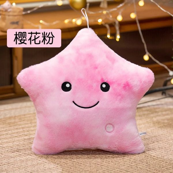 Luminous Five-Pointed Star Plush Toy - Soft Glowing Doll Pillow