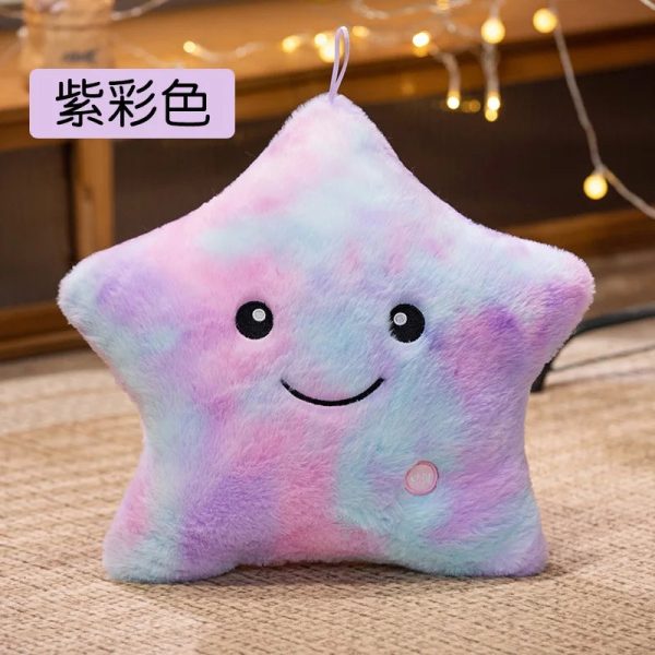 Luminous Five-Pointed Star Plush Toy - Soft Glowing Doll Pillow