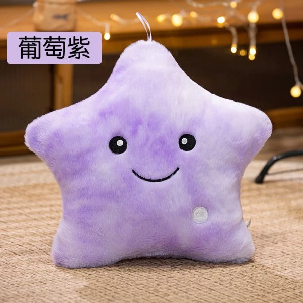 Luminous Five-Pointed Star Plush Toy - Soft Glowing Doll Pillow