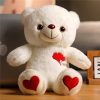 Luminous Plush Bear with Bowtie and Rose Heart 30cm