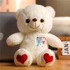 Luminous Plush Bear with Bowtie and Rose Heart 30cm