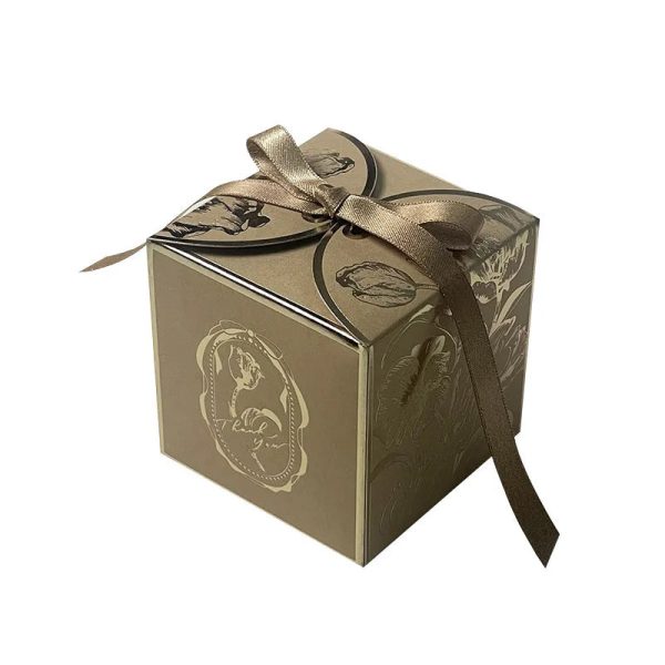 Luxury Gold Wedding Candy Boxes 400PCS Paper Gift Box