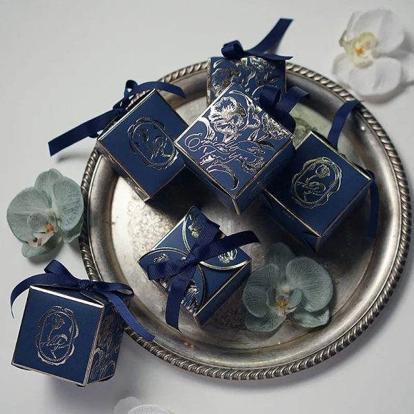 Luxury Gold Wedding Candy Boxes 400PCS Paper Gift Box