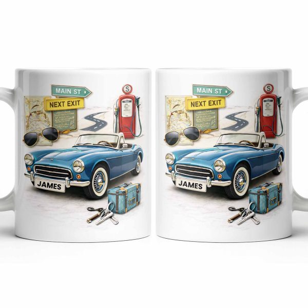 Main St Next Exit Vintage Car Design - Personalized Custom Coffee Mug - HOB031_MG