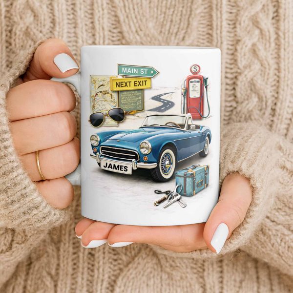 Main St Next Exit Vintage Car Design - Personalized Custom Coffee Mug - HOB031_MG
