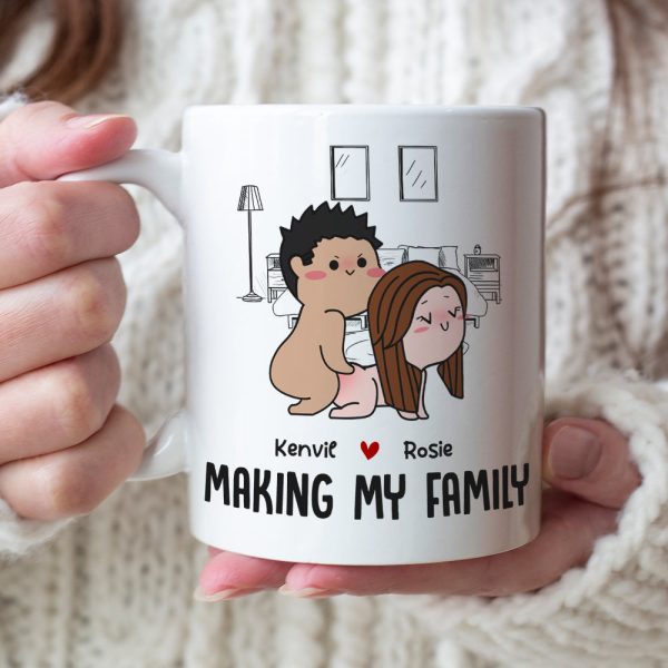 Making My Family Personalized Couple Coffee Mug - Gift For Couple