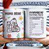 Mama Bear, Bear and Flowers Design - Personalized Custom Coffee Mug - MOM101_MG