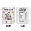 Mama Bear, Bear and Flowers Design - Personalized Custom Coffee Mug - MOM101_MG
