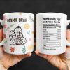 Mama Bear, Bear and Flowers Design - Personalized Custom Coffee Mug - MOM101_MG