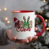 Mama Claus Retro Christmas Personalized Mug, Matching Family Holiday Gift with Custom Name