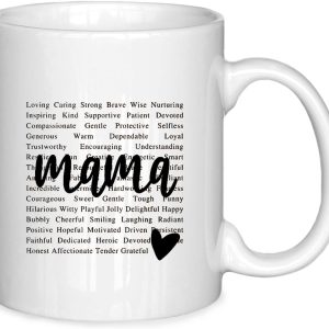 Mama Coffee Mug Gift for Mom from Daughter Son Kids Husband, Birthday Mother's Day Christmas Gift Idea