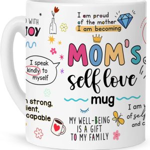 Mama Inspirational Coffee Mug Cute Affirmation Quote Ceramic Mug for Daily Coffee Tea, Gift for Mom from Daughter Son Kids Husband, Birthday Mothers Day Christmas Gift