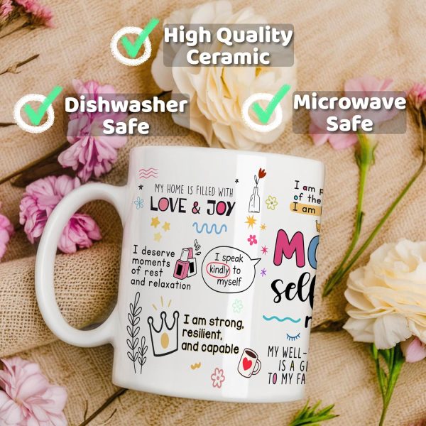 Mama Inspirational Coffee Mug Cute Affirmation Quote Ceramic Mug for Daily Coffee Tea, Gift for Mom from Daughter Son Kids Husband, Birthday Mothers Day Christmas Gift