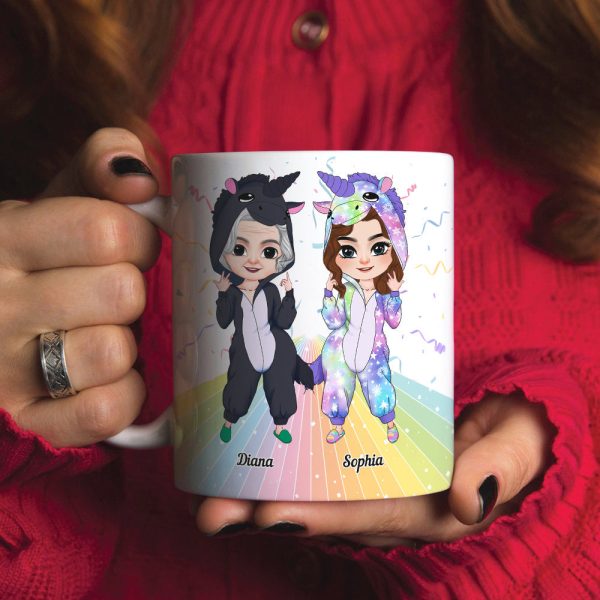 Mama Unicorn, Mother And Daughter Personalized Coffee Mug, Gift For Mama