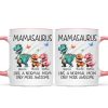 Mamasaurus Grandmasaurus Cute 3D Effect Dinosaurs Personalized Mug