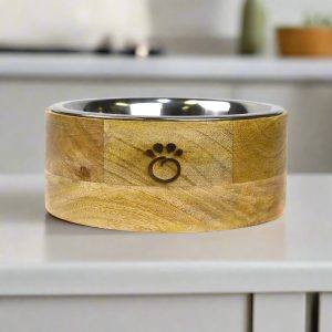 Mango Wood Dog Feeder