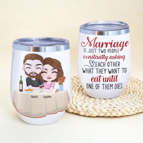 Marriage Is Just Two People, Personalized Tumbler, Gift For Couple