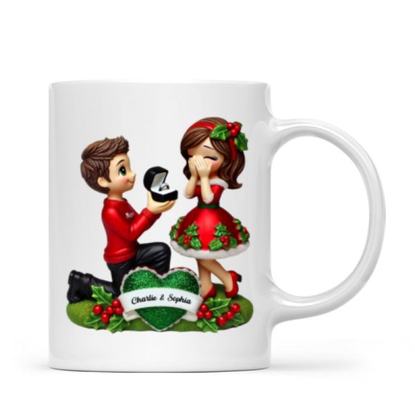 Marriage Proposal Personalized Mug, Personalized Newly Engaged Present, She Said Yes! Custom Just Engaged Gifts for Couples