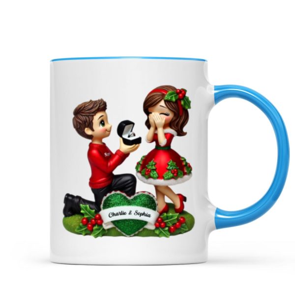 Marriage Proposal Personalized Mug, Personalized Newly Engaged Present, She Said Yes! Custom Just Engaged Gifts for Couples