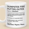 Mastering Chaos One Dumpster Fire At A Time - Coworker Personalized Custom Mug - Gift For Coworkers, Work Friends, Colleagues