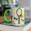 Match Day Tennis - Personalized Accent Mug - Gift For Tennis Lovers NL122