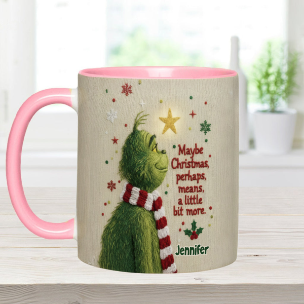 Maybe Christmas Means A Little Bit More - Personalized Accent Mug - Christmas Gift For Movie Fans NL122