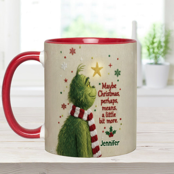 Maybe Christmas Means A Little Bit More - Personalized Accent Mug - Christmas Gift For Movie Fans NL122