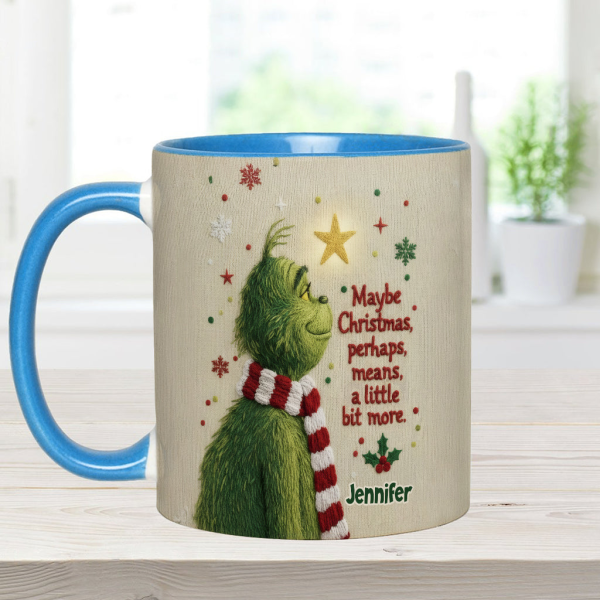 Maybe Christmas Means A Little Bit More - Personalized Accent Mug - Christmas Gift For Movie Fans NL122