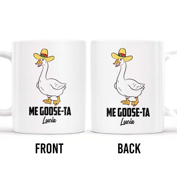 Me Goose-Ta Goose With Sombrero - Personalized Custom Coffee Mug - MEX006_MG