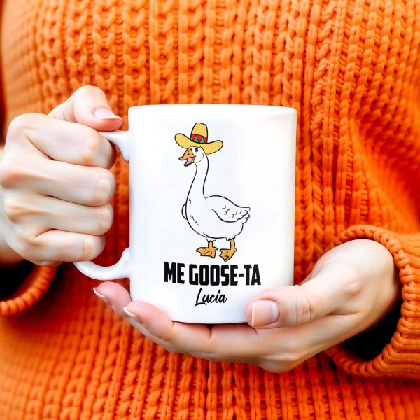 Me Goose-Ta Goose With Sombrero - Personalized Custom Coffee Mug - MEX006_MG